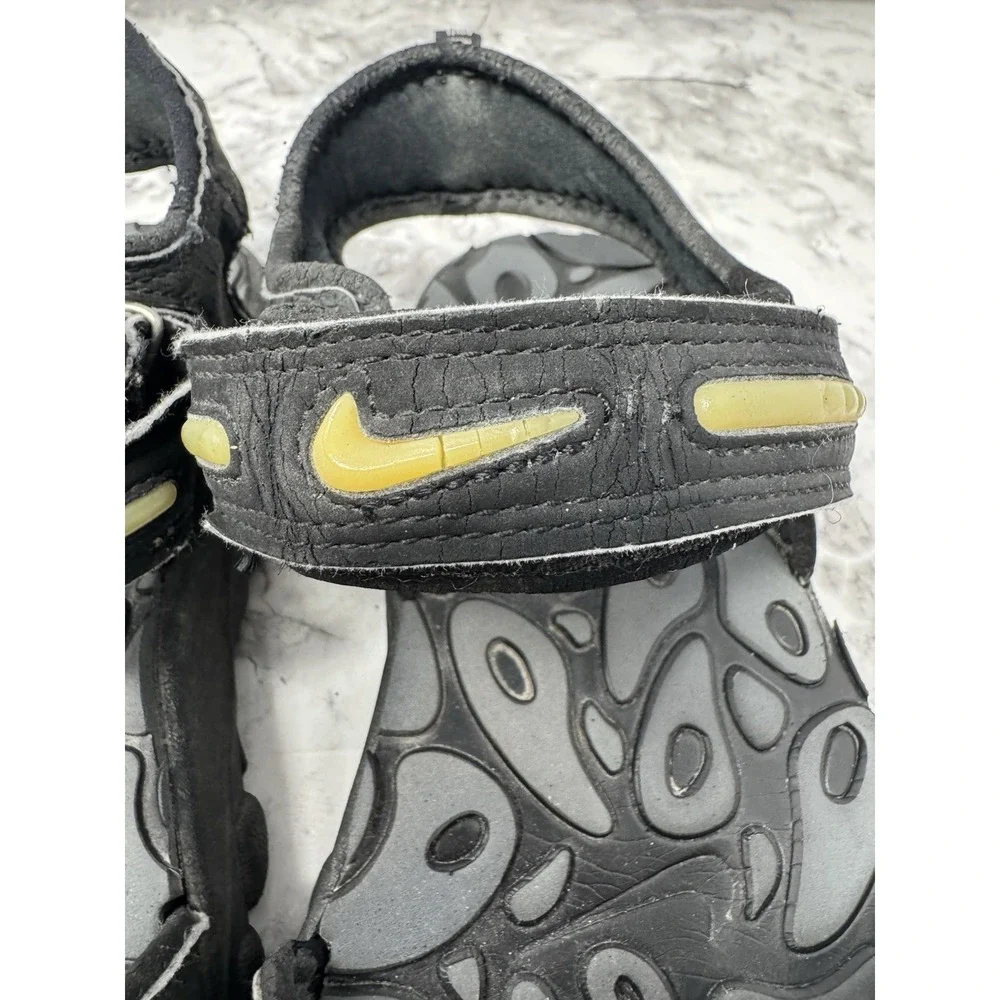 VTG  🤑Y2k‎ 2005 Nike ACG Air Deschutz Black Gold Strappy Hiking Sandals 10